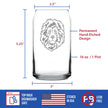 Lion Face Beer Can Pint Glass - Unique Lion Themed Decor and Gifts for Animal Lovers - 16 Oz Glasses
