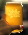 Lotus Flower - 16 Ounce Beer Can Pint Glass