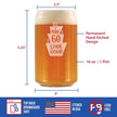 Make 60 Look Good - Funny 16 oz Beer Can Pint Glass - 60th Birthday Gifts for Men or Women Turning 60 - Bday Party Decor