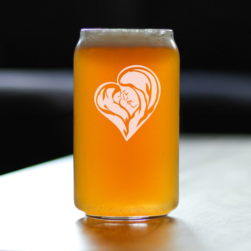 Mother's Love - 16 Ounce Beer Can Pint Glass