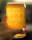Music Is My Forte - Beer Can Pint Glass - Funny Musician Gifts and Musical Accessories - 16 oz Glasses