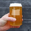 Oregon State Outline Beer Can Pint Glass - State Themed Drinking Decor and Gifts for Oregonian Women & Men - 16 Oz Glasses