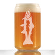 Trout - Beer Can Pint Glass - Trout Fishing Gifts for Fisherman - Fun Fish Cups & Lake House Decor - 16 oz