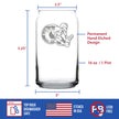 Ram Face Beer Can Pint Glass - Bighorn Sheep Themed Decor and Gifts for Rocky Mountain Animal Lovers - 16 Oz Glasses