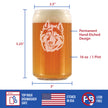 Siberian Husky Face Beer Can Pint Glass - Unique Dog Themed Decor and Gifts for Moms & Dads of Huskies - 16 Oz