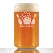 Split Happens - Beer Can Pint Glass - Funny Bowling Themed Gifts and Decor for Bowlers - 16 oz Glass