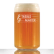 Treble Maker - Beer Can Pint Glass - Cute Funny Music Teacher Gifts for Women and Men - Fun Unique Musical Decor