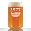 Vintage 1977 - Beer Can Pint Glass - 49th Birthday Gifts for Men or Women Turning 49 - Fun Bday Party Decor - 16 oz