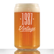 Vintage 1987 - Beer Can Pint Glass - 39th Birthday Gifts for Men or Women Turning 39 - Fun Bday Party Decor - 16 oz