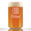 Vintage 1988 - Beer Can Pint Glass - 38th Birthday Gifts for Men or Women Turning 38 - Fun Bday Party Decor - 16 oz