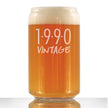Vintage 1990 - Beer Can Pint Glass - 36th Birthday Gifts for Men or Women Turning 36 - Fun Bday Party Decor - 16 oz