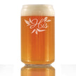 His Beer Can Pint Glass - Unique Wedding Gift for Groom - Engraved Wedding Cup Gift