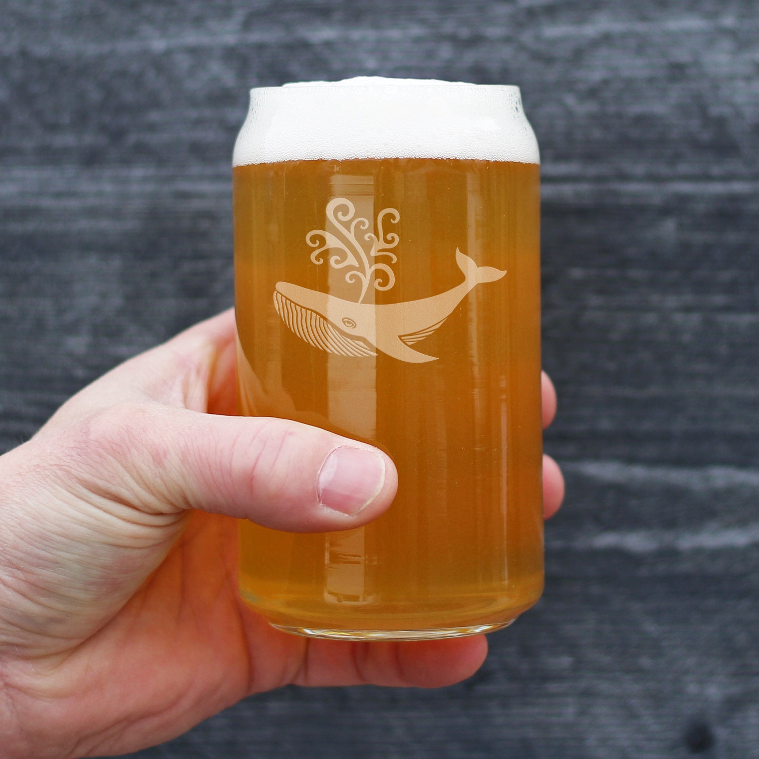 Decorative Whale - 16 Ounce Beer Can Pint Glass