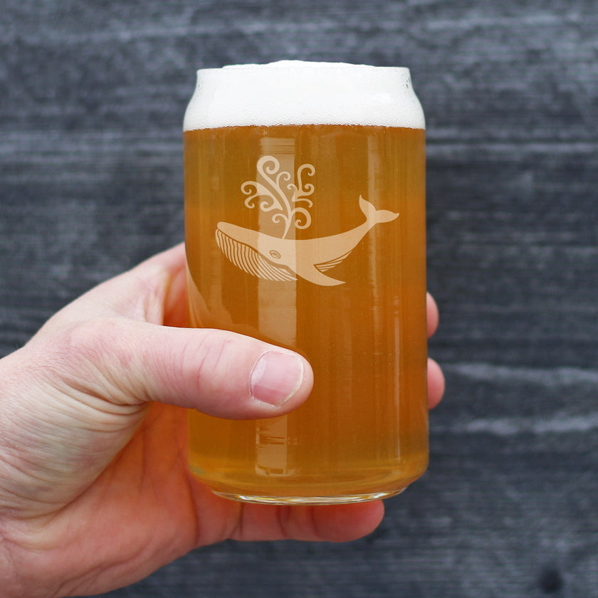 Decorative Whale - 16 Ounce Beer Can Pint Glass