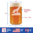Wolf Beer Can Pint Glass - Cabin Themed Gifts or Rustic Decor for Men and Women - Fun Drinking or Party Glasses - 16 oz