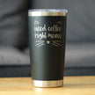 Need Coffee Right Meow - Insulated Coffee Tumbler Cup with Sliding Lid - Stainless Steel Insulated Mug - Cat Themed Coffee Gifts