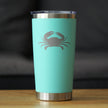 Crab Silhouette - Insulated Coffee Tumbler Cup with Sliding Lid - Stainless Steel Insulated Mug - Crab Gifts and Decor for Women and Men