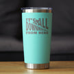 Downhill From Here - Insulated Coffee Tumbler Cup with Sliding Lid - Stainless Steel Travel Mug - Fun Skiing Gifts and Decor for Skiers