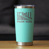 Downhill From Here - Insulated Coffee Tumbler Cup with Sliding Lid - Stainless Steel Travel Mug - Fun Skiing Gifts and Decor for Skiers