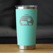 Elephant Sunset - Insulated Coffee Tumbler Cup with Sliding Lid - Stainless Steel Travel Mug - Unique Safari Gift for Women and Men