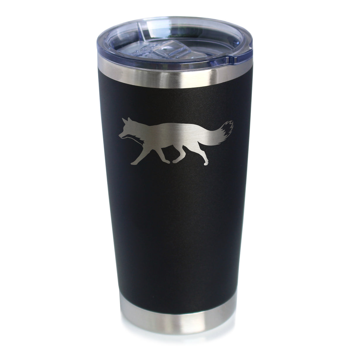 Fox Silhouette - Cabin Themed Gifts or Rustic Decor for Women and Men - 20 oz Coffee Tumbler