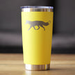 Fox Silhouette - Cabin Themed Gifts or Rustic Decor for Women and Men - 20 oz Coffee Tumbler