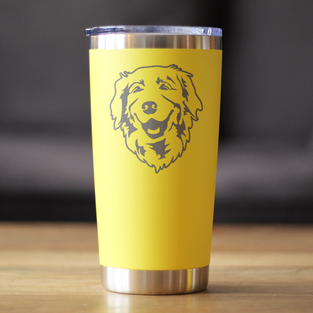 NEW Golden Retriever Face - 20oz Coffee Tumbler