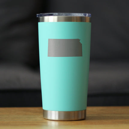 Kansas State Outline - 20 oz Coffee Tumbler