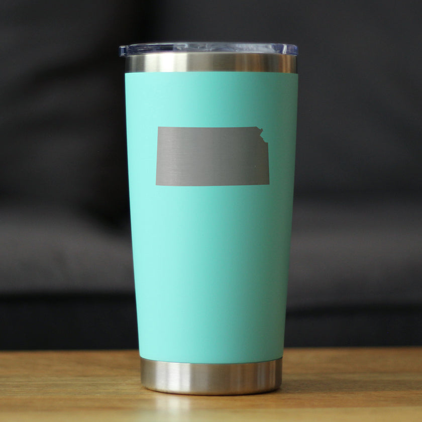 Kansas State Outline - 20 oz Coffee Tumbler