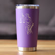 Lady Justice - Insulated Coffee Tumbler Cup with Sliding Lid - Stainless Steel Travel Mug - Unique Lawyer Gifts for Women and Men