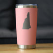 New Hampshire State Outline - Insulated Coffee Tumbler Cup with Sliding Lid - Stainless Steel Travel Mug - New Hampshire Gifts for Women and Men