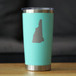 New Hampshire State Outline - Insulated Coffee Tumbler Cup with Sliding Lid - Stainless Steel Travel Mug - New Hampshire Gifts for Women and Men