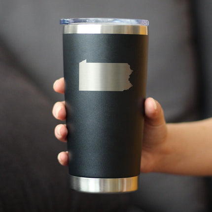 Pennsylvania Sate Outline - 20 oz Coffee Tumbler