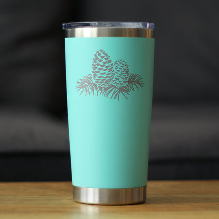 Pinecones - Cute Rustic and Cabin Themed Decorations - 20 oz Coffee Tumbler