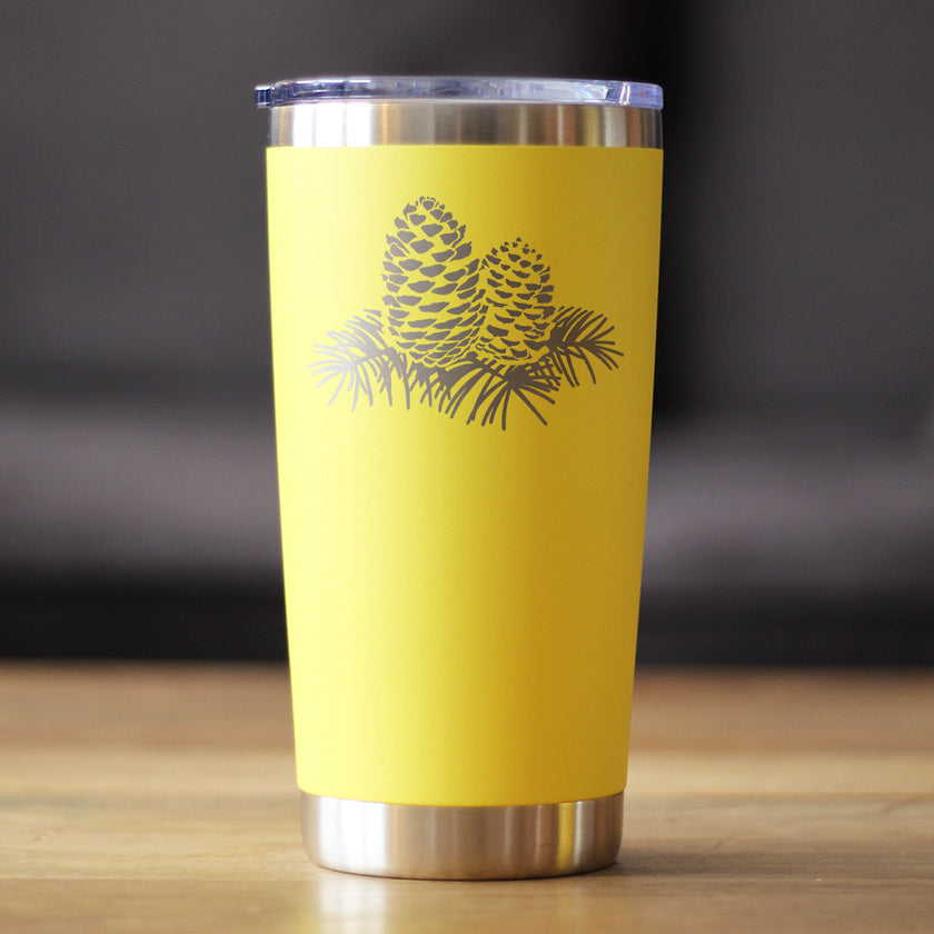 Pinecones - Cute Rustic and Cabin Themed Decorations - 20 oz Coffee Tumbler