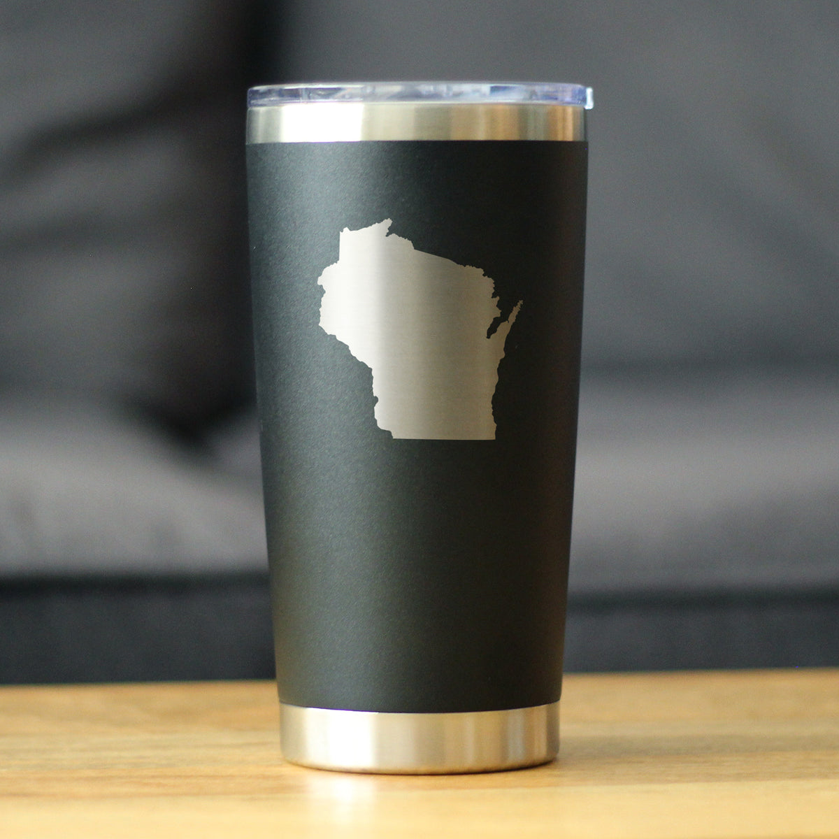 Wisconsin State Outline - 20 oz Coffee Tumbler