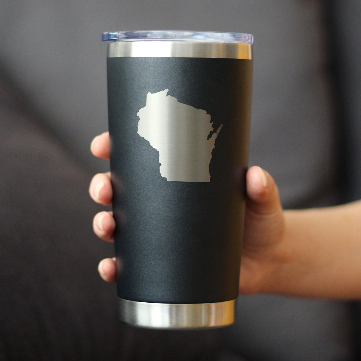 Wisconsin State Outline - 20 oz Coffee Tumbler