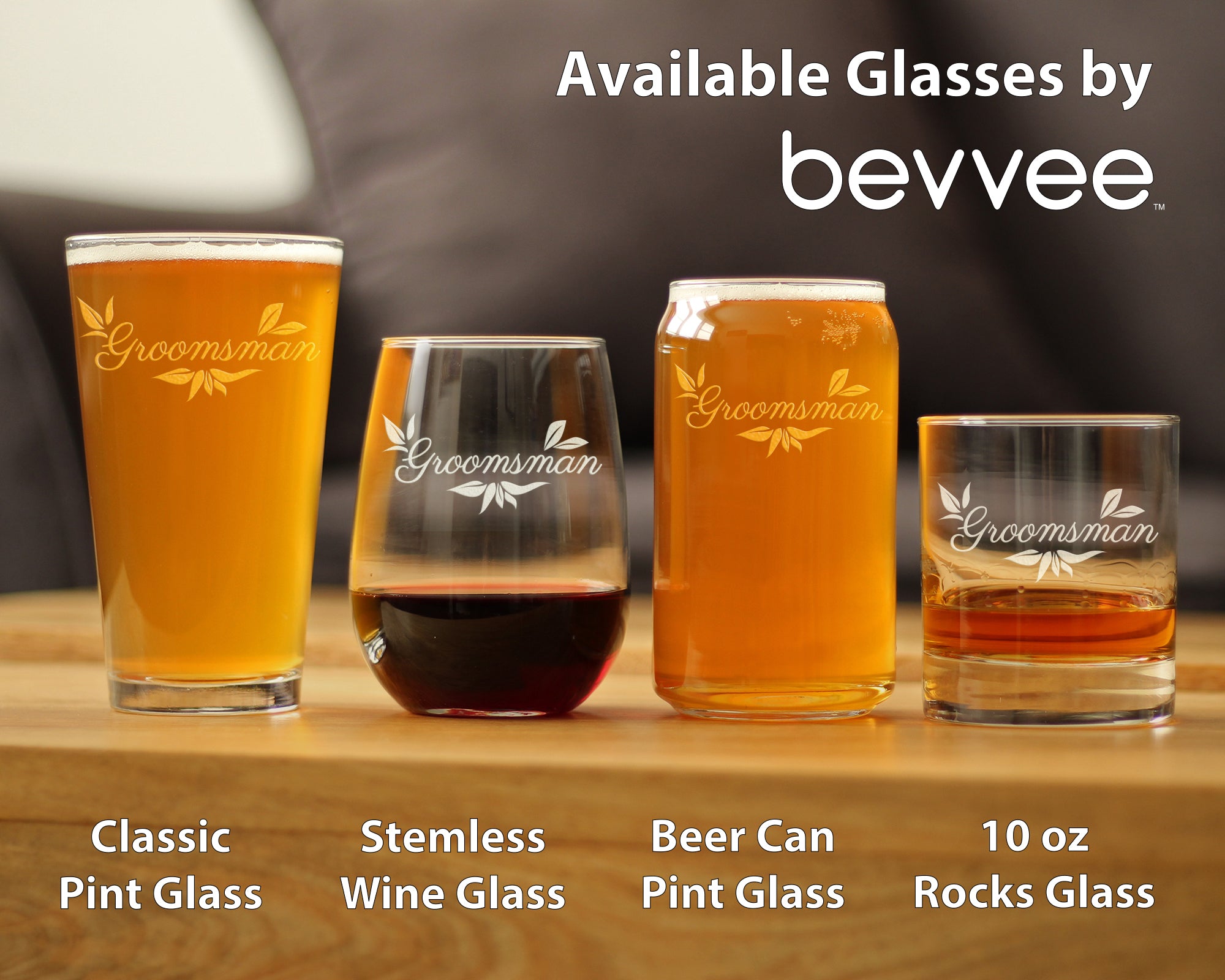 Groomsman Pint Glass - Groomsmen Proposal Gifts - Unique Engraved Wedding Cup Gift