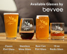 Hers Stemless Wine Glass - Unique Wedding Gift for Bride - Cute Engraved Wedding Cup Gift