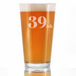 39ish - Funny 16 oz Pint Glass for Beer - 40th Birthday Gifts for Men or Women Turning 40 - Fun Bday Party Decor
