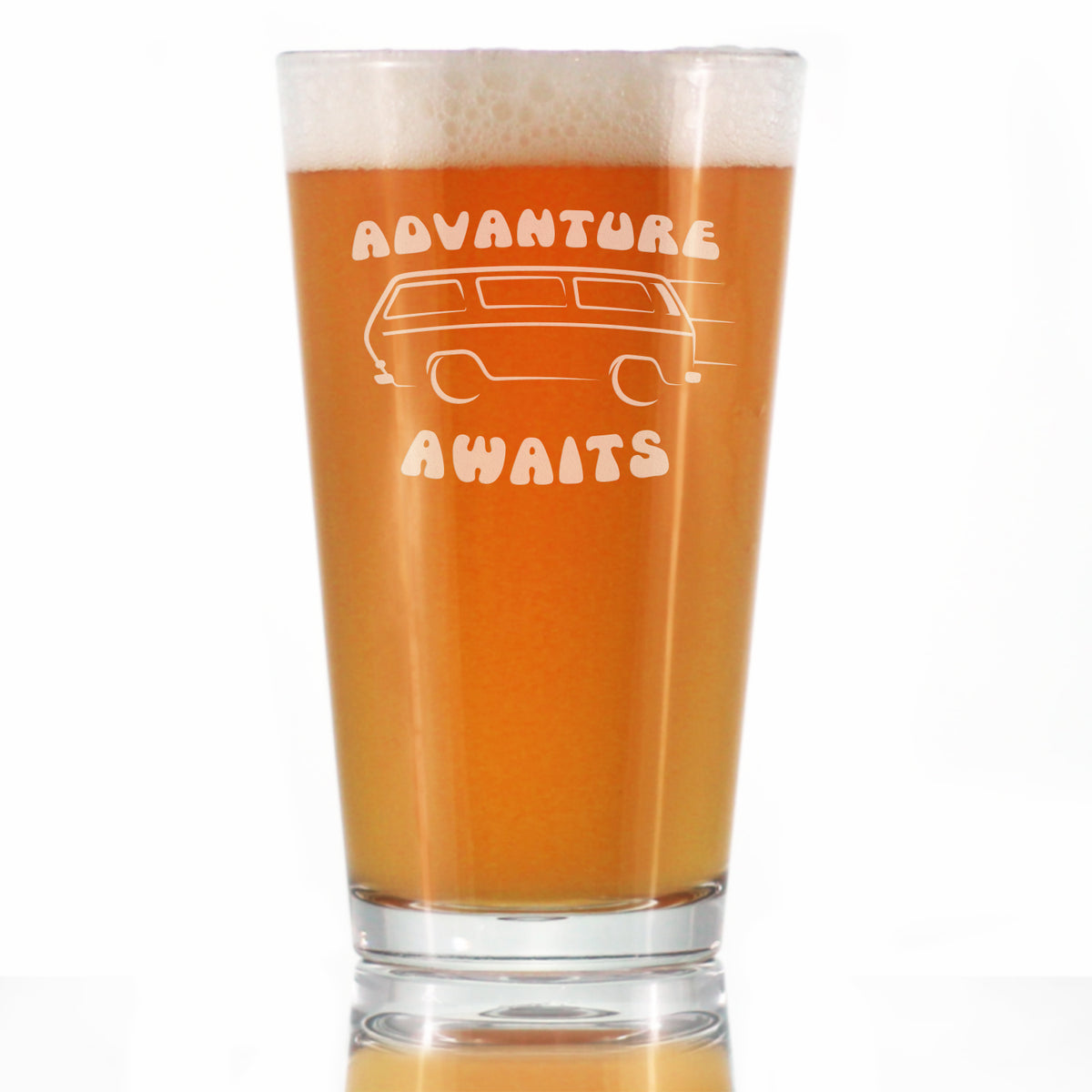 Advanture Awaits - 16 Ounce Pint Glass