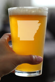 Arkansas State Outline Pint Glass for Beer - State Themed Drinking Decor and Gifts for Arkansans & Arkansawyer Women & Men - 16 Oz Glasses
