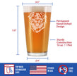 Australian Shepherd Face Pint Glass for Beer - Unique Dog Themed Decor and Gifts for Moms & Dads of Aussies - 16 Oz