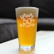 Happy 50th Birthday Balloons - Pint Glass for Beer - Gifts for Women & Men Turning 50 - Fun Bday Party Decor - 16 Oz