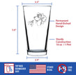 Bee Flower - Cute Gifts for Bumblebee & Nature Lovers - 16 Ounce Pint Glass