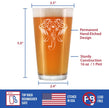 Elephant Boho - 16 Ounce Pint Glass