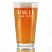 Uncle Est 2022 - Pint Glass Gift for First Time Uncles - Bold 16 Oz Glasses