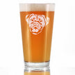 Boxer with Natural Ears - Pint Glass for Beer - Fun Unique Boxer Themed Dog Gifts and Party Decor for Women and Men - 16 oz