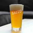 Salud - Spanish Cheers - Pint Glass for Beer - Cute Spain and Mexico Themed Gifts or Party Decor for Women - 16 Oz