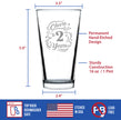 Cheers to 2 Years - Pint Glass for Beer - Gifts for Women & Men - 2nd Anniversary Party Decor - 16 Oz Glasses